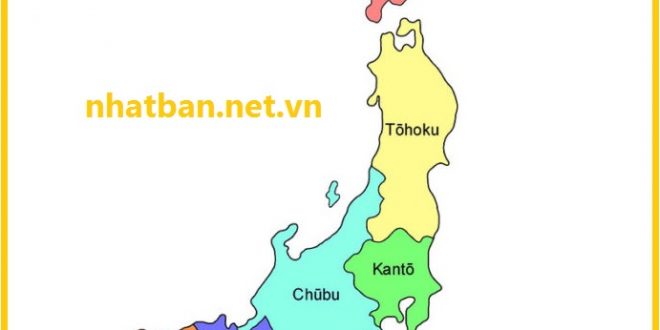 Bản đồ các vùng đất nước Nhật Bản